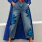 🎁2026 New Arrivals 50% OFF💥Artistic Flower Wide-Leg Jeans for Women