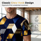 👕 50% OFF NOW! 🔷 Men's 3D Geometric Print Crew Neck Shirt – Soft, breathable & eye-catching design – perfect for casual days, parties or streetwear 🎨