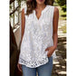 📢📢40% OFF⏰Women’s Chic Floral Lace Sleeveless Shirt