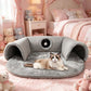 📢📢30% OFF !! ⏰Plush 2-in-1 Cat Tunnel Bed
