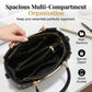 👜 LIMITED-TIME 50% OFF! ✨ Women's V-Stitched Satchel – Gold Hardware, Multi-Compartment, Top-Handle 🌸