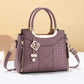 👜 LIMITED-TIME 50% OFF! ✨ Women's V-Stitched Satchel – Gold Hardware, Multi-Compartment, Top-Handle 🌸