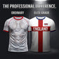 England Football T-Shirt, Large Letter Print, Sporty Casual Wear, Must-Have Culture Tee, Short Sleeve, Long Length, Loose-Fitting