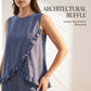 Summer Sleeveless Blouse and Ruffle Hem Pants Set