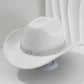 📢📢30% OFF !! ⏰Women's Rhinestone Heart Cowboy Hat Elegant French Jazz Fedora