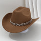 📢📢30% OFF !! ⏰Women's Rhinestone Heart Cowboy Hat Elegant French Jazz Fedora