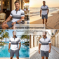📢📢40% OFF !! ⏰Men's Two-Piece Shirt and Shorts Set – Digital Print, Athletic Fit, Wrinkle Resistant ✨