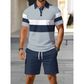 📢📢40% OFF !! ⏰Men's Two-Piece Shirt and Shorts Set – Digital Print, Athletic Fit, Wrinkle Resistant ✨