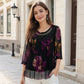 👚 50% OFF NOW! 🌸 Elegant Floral Print Tunic Top – Sheer 3/4 sleeves & double-layer hem – Plus size, lightweight & breezy – perfect for summer or boho chic 🌿✨