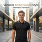 📢📢40% OFF !! ⏰Men Fashion Contrast Lapel Quick Drying Short Sleeve T-Shirt