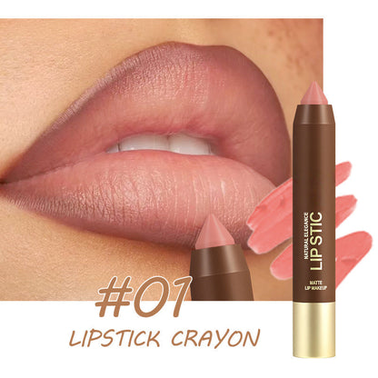 💄 Long-Lasting Matte Lip Crayon for Women | 2-in-1 Liner & Lipstick | Hydrating & Non-Drying | Precision Triangular Tip | 6 Colors ✨