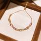 Retro Crossover Twisted Multicolor Zircon Adjustable Bracelet for Women