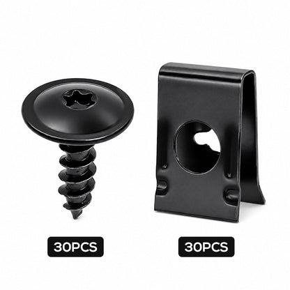 🔩 50% OFF NOW! 🚗 Universal Car Metal U-Type Clips & Screws Set – Heavy-duty, rust-resistant & versatile sizes – Perfect for auto trim, panels & interior repairs 🔧