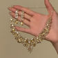 📢📢40% OFF !! ⏰Elegant Yellow Sparkling Rhinestone Jewelry