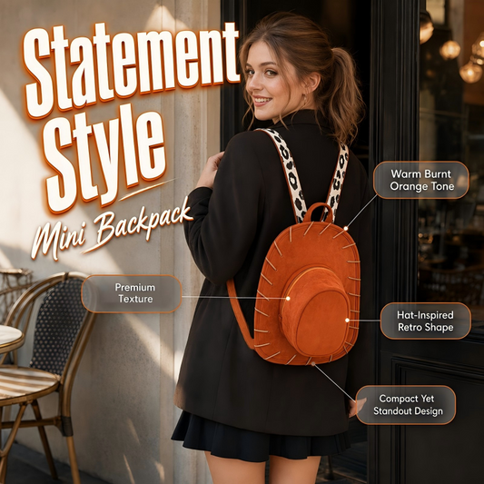 📢📢50% OFF !! ⏰Creative Cowboy Hat Shaped Backpack for Women