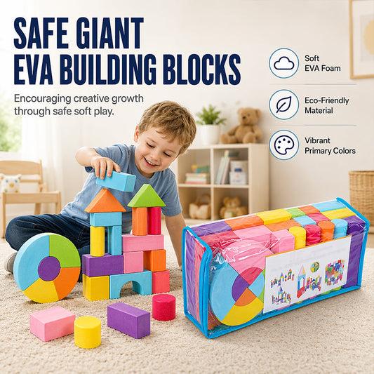 📢📢40% OFF !! ⏰Kids Soft EVA Foam Building Blocks Set