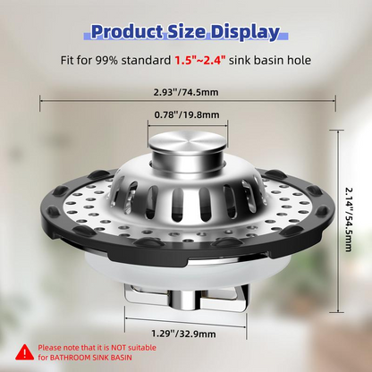 📢📢40% OFF !! ⏰Stainless Steel Kitchen Sink Strainer