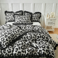⏳Limited-time 50% off⏰Leopard Print Ruffled Duvet Cover Set🛌