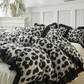 ⏳Limited-time 50% off⏰Leopard Print Ruffled Duvet Cover Set🛌