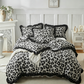 ⏳Limited-time 50% off⏰Leopard Print Ruffled Duvet Cover Set🛌