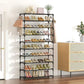 👟 50% OFF! 🏠 10-Tier Shoe Rack – Space-saving, large capacity & side hooks ✨