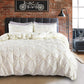 📢📢40% OFF !! ⏰3-Piece Pintuck Pleated Duvet Cover & Pillowcases Set
