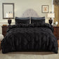 📢📢40% OFF !! ⏰3-Piece Pintuck Pleated Duvet Cover & Pillowcases Set