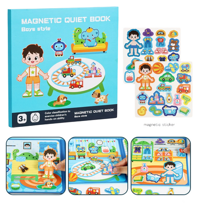 🧩 50% OFF NOW! 🧒 Kids Magnetic Quiet Book – Folding puzzle scenes, magnetic & educational – Boosts creativity & learning for boys & girls ✨