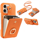 📢📢40% OFF !! ⏰ Crossbody Wallet Phone Case – RFID Blocking, Accordion Card Slot & Detachable Strap – Litchi Pattern PU Leather ✨