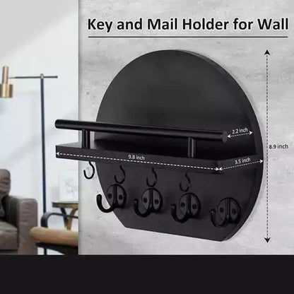 📢📢50% OFF !!⏰Wall Mount Key Holder with Shelf & Hooks