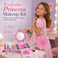 📢📢40% OFF !! ⏰ Washable Princess Makeup Set – Non‑irritating, trays & portable case 🎀