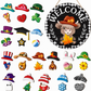 Interchangeable Wooden Gnome Welcome Sign Holiday Hanging Plaque for Christmas and Halloween Wall Decor