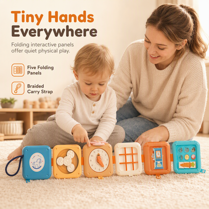 📢📢40% OFF !! ⏰Sensory Busy Ball Stacking Toy and Multi Sided Activity Cube Busy Board for Early Education