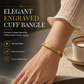 📢📢40% OFF !! ⏰18K Vacuum Plated Titanium Steel Bangle – Radiant Mirror-Like Finish, Intricate Engraved Lettering & Tarnish-Free Premium Steel – Hypoallergenic Elegance for Daily Wear 💛