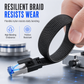📢📢50% OFF !! ⏰Cat8 Flat Ethernet Cable 40Gbps Shielded Black Braided Network Cord with Oxygen-Free Copper and Blue Connectors