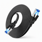 📢📢50% OFF !! ⏰Cat8 Flat Ethernet Cable 40Gbps Shielded Black Braided Network Cord with Oxygen-Free Copper and Blue Connectors