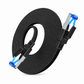 📢📢50% OFF !! ⏰Cat8 Flat Ethernet Cable 40Gbps Shielded Black Braided Network Cord with Oxygen-Free Copper and Blue Connectors