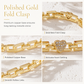 📢📢50% OFF !! ⏰Gold Rhinestone Heart and Square Hollow Rectangular Grid Chain Bracelet