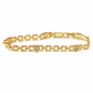 📢📢50% OFF !! ⏰Gold Rhinestone Heart and Square Hollow Rectangular Grid Chain Bracelet