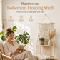 📢📢40% OFF !! ⏰Bohemian Hand Woven Macrame Wall Hanging Floating Shelf for Books and Plants Living Room Decor