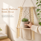 📢📢40% OFF !! ⏰Bohemian Hand Woven Macrame Wall Hanging Floating Shelf for Books and Plants Living Room Decor