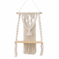 📢📢40% OFF !! ⏰Bohemian Hand Woven Macrame Wall Hanging Floating Shelf for Books and Plants Living Room Decor
