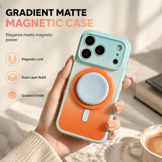 📢📢50% OFF !! ⏰🌈 Magnetic Gradient Phone Case | Built-In Stand