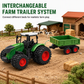 📢📢50% OFF !! ⏰Large Kids Farm Tractor Toy Set with Trailer Accessories Friction Powered and Remote Control Engineering Vehicles for Boys