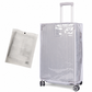 📢📢50% OFF !! ⏰ Thickened Waterproof Clear PVC Luggage Cover – Scratch-Resistant Transparent Suitcase Protector with Handle Cutouts ✈️