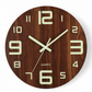 🔥Limited-Time Offer🕰️12-Inch Silent Wooden Wall Clock – Luminous Glow & MDF Wood Grain✨