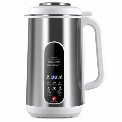 Multi-Functional 304 Stainless Steel Soy Milk Maker and High- Blender Large Capacity Filter-Free Household Food Processor with Smart Timer
