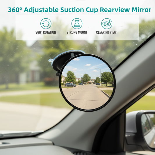 360° Adjustable Suction Cup Rearview Mirror