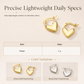 Minimalist Smooth Heart Huggie Hoop Earrings for Women Elegant and Versatile French Style Heart Shaped Earrings