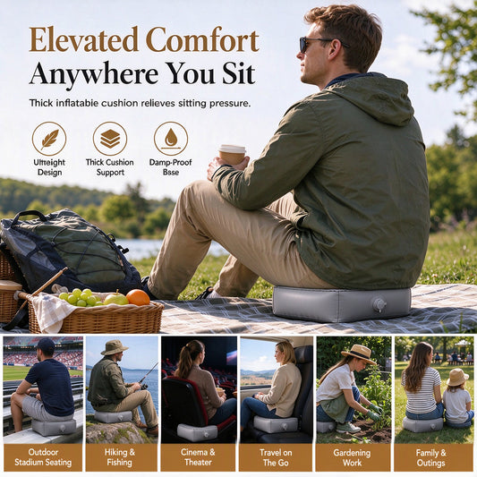📢📢Buy 2 Get 1 Free !! ⏰Portable Inflatable Concert Cushion💯Lightweight, Waterproof Outdoor Seat Pad